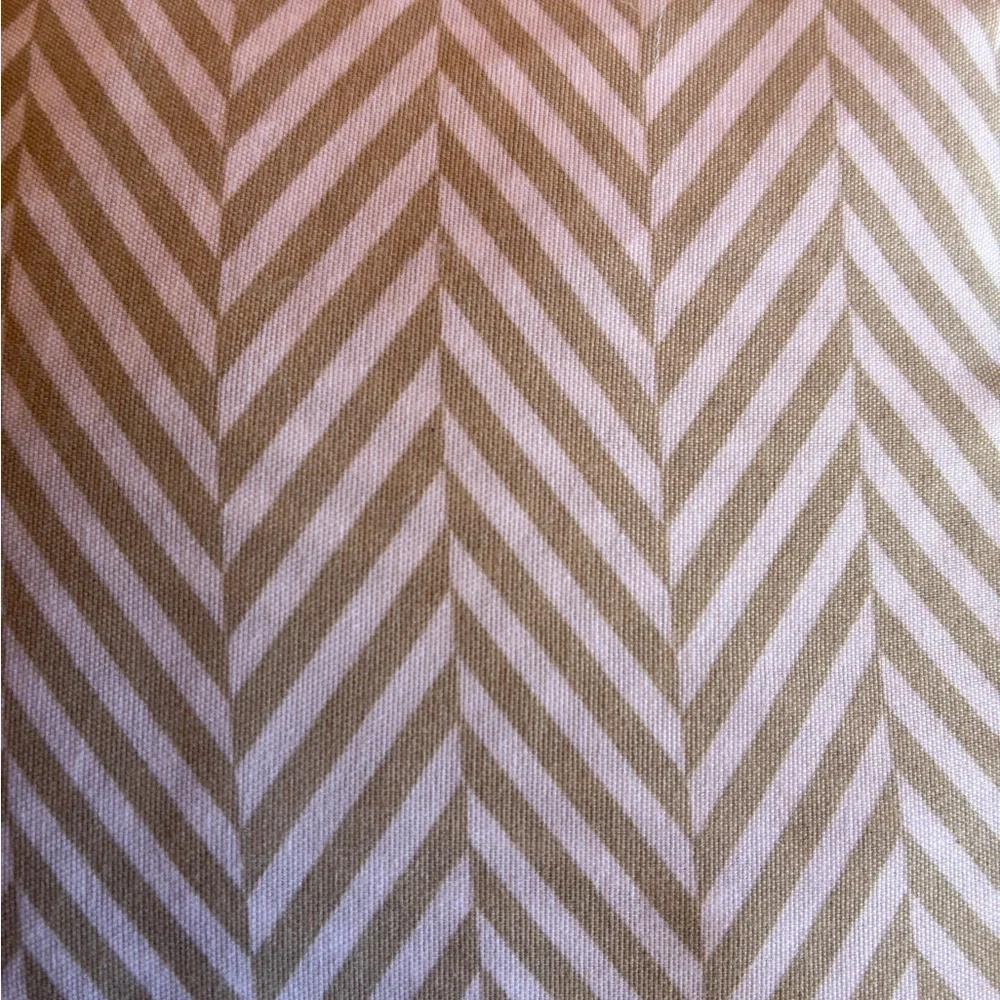 NWT Home Spun Chevron Patterned Beige & White Twin Duvet Bedding Set